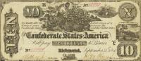 Gallery image for Confederate States of America p28: 10 Dollars